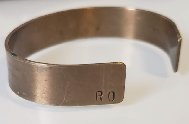 Branded Brass Cuff Bracelet 20035 by RO*