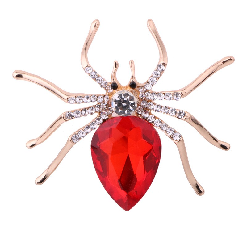 Women Men Unisex Spider Brooch Clothing Pin Jewelry Halloween Gift