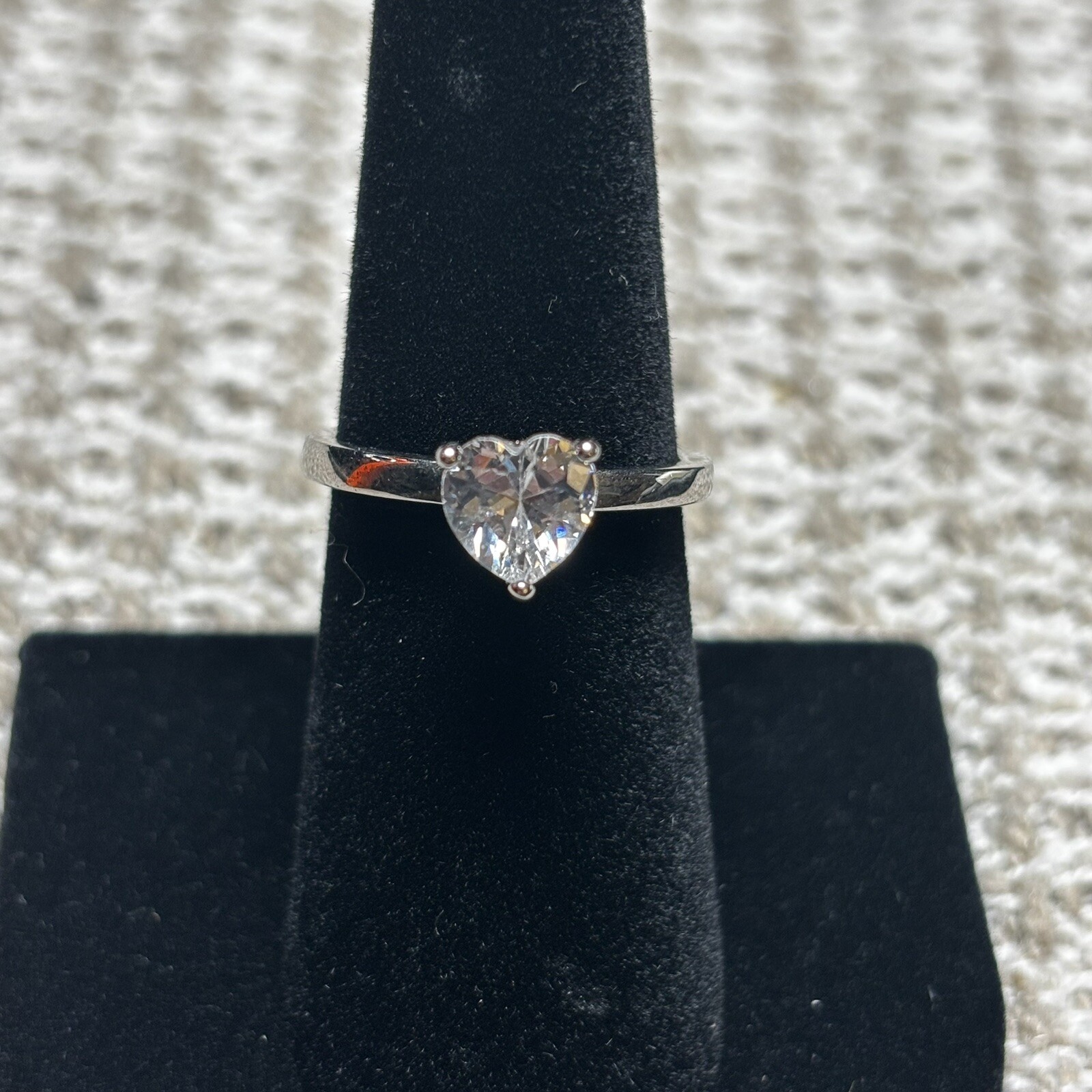 Size 7 Fashion Jewelry Heart Ring Made In China No Stamp Engagement Wedding