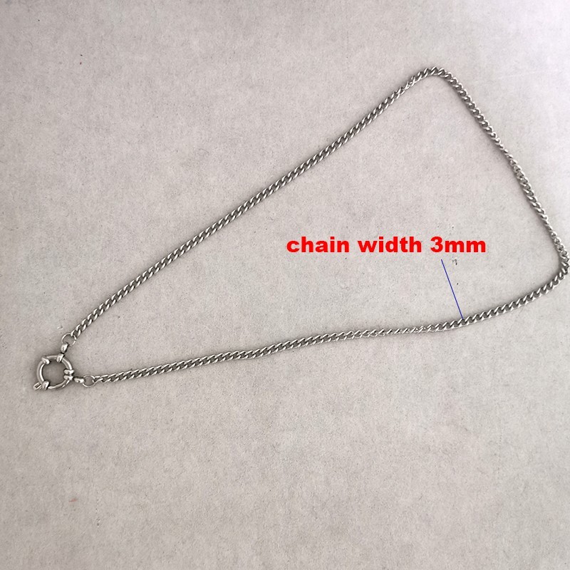 316L Stainless Steel Paperclip Chain Sailor Clasp Choker Necklace PVD Gold Women
