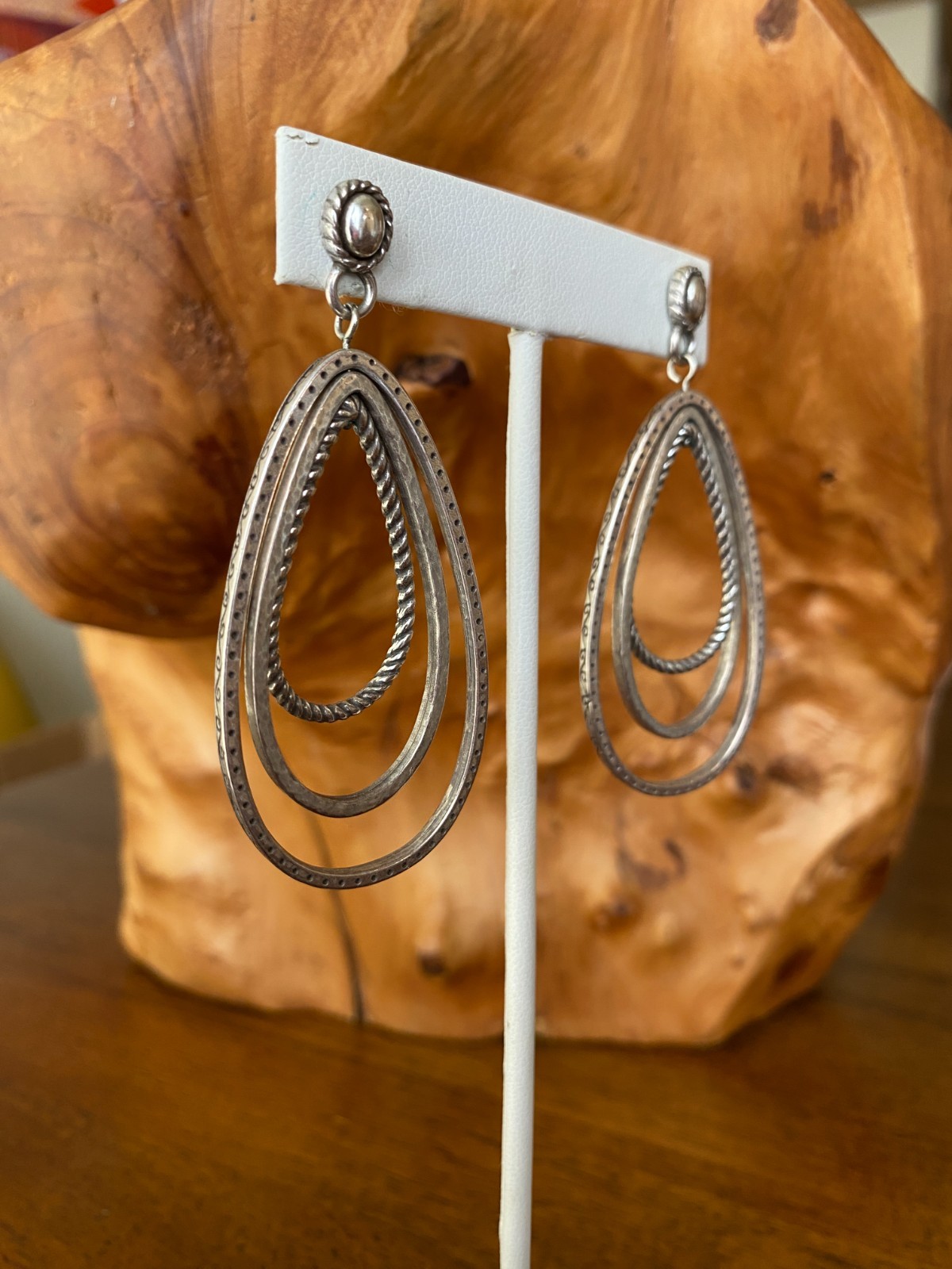 Rare Brighton Layered Teardrop Earrings Nesting Orbital Articulated HTF