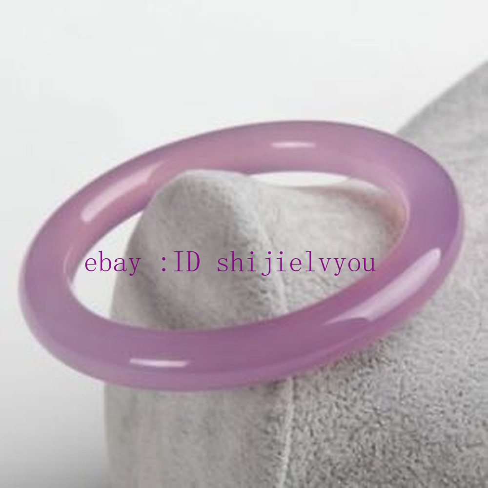Fashion 100% Natural Round Agate Chalcedony Jewelry Bangle Bracelet 56mm-62mm A