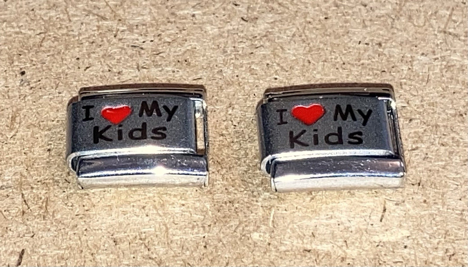 I Love My Kids 9mm Italian Modular Link Charm for bracelet
