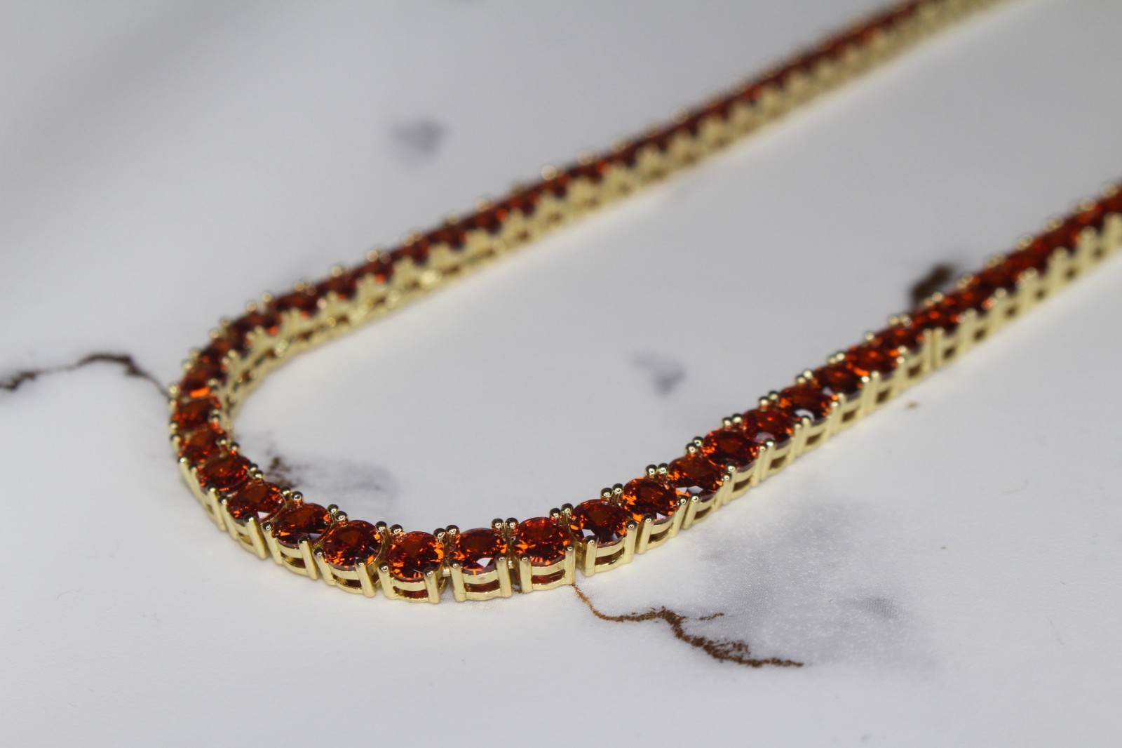 4mm True RED Tennis Chain Necklace 25ctw All Lengths Available Gold