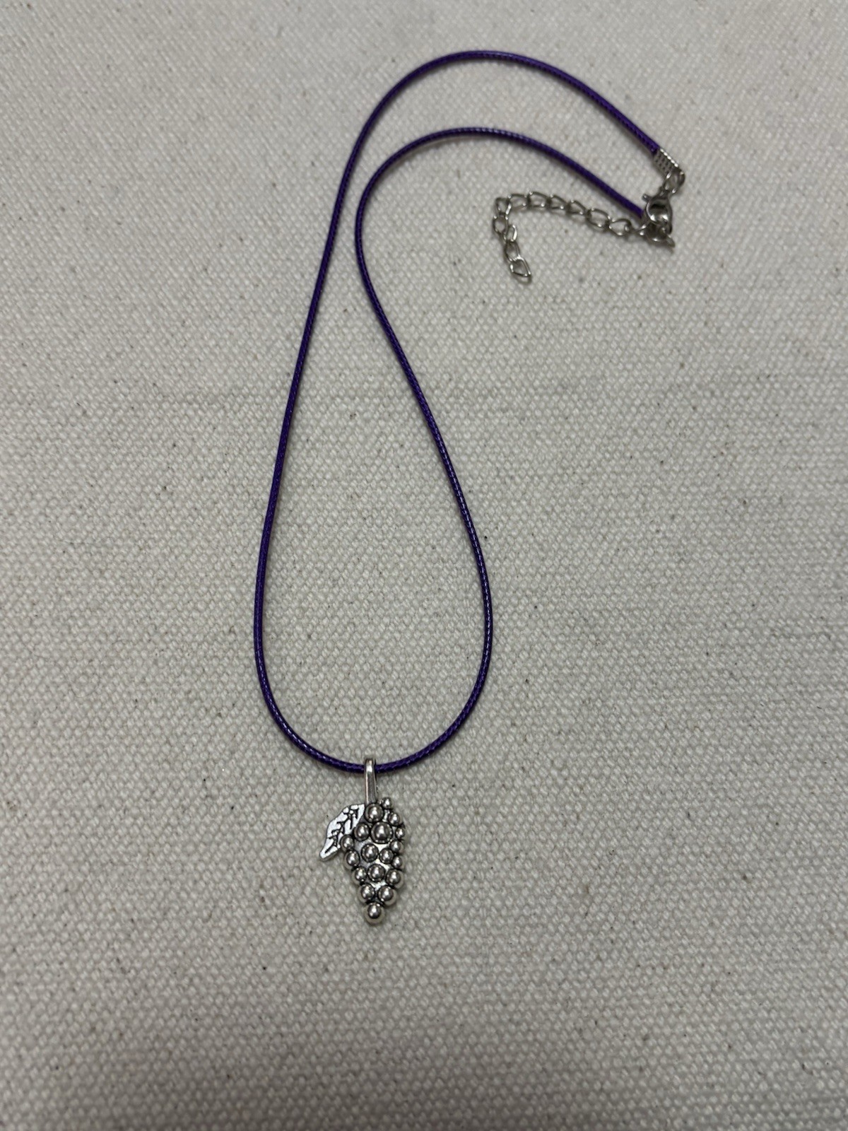 Grape Cluster pendant on cord necklace