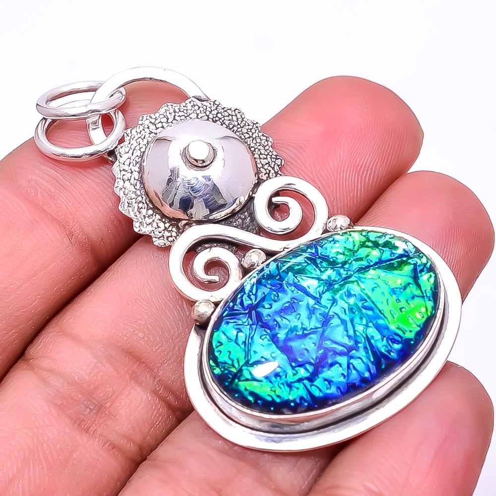 Triplet Opal Designer 925 Sterling Silver Pendant 2.15″, Christmas Gift P1966