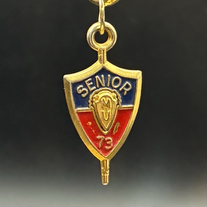 Vintage Josten’s Senior Key 73 Charm for Bracelet or Necklace, Class of 1973