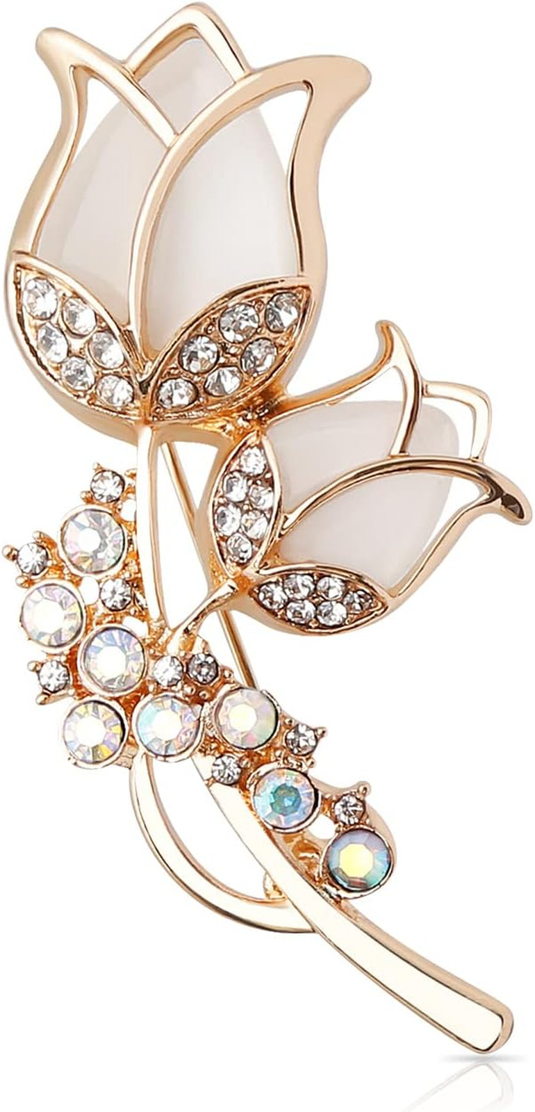 Pearl Diamond Brooch Pins for Dress Sweater Scarf, Wedding Party Decoration Birt