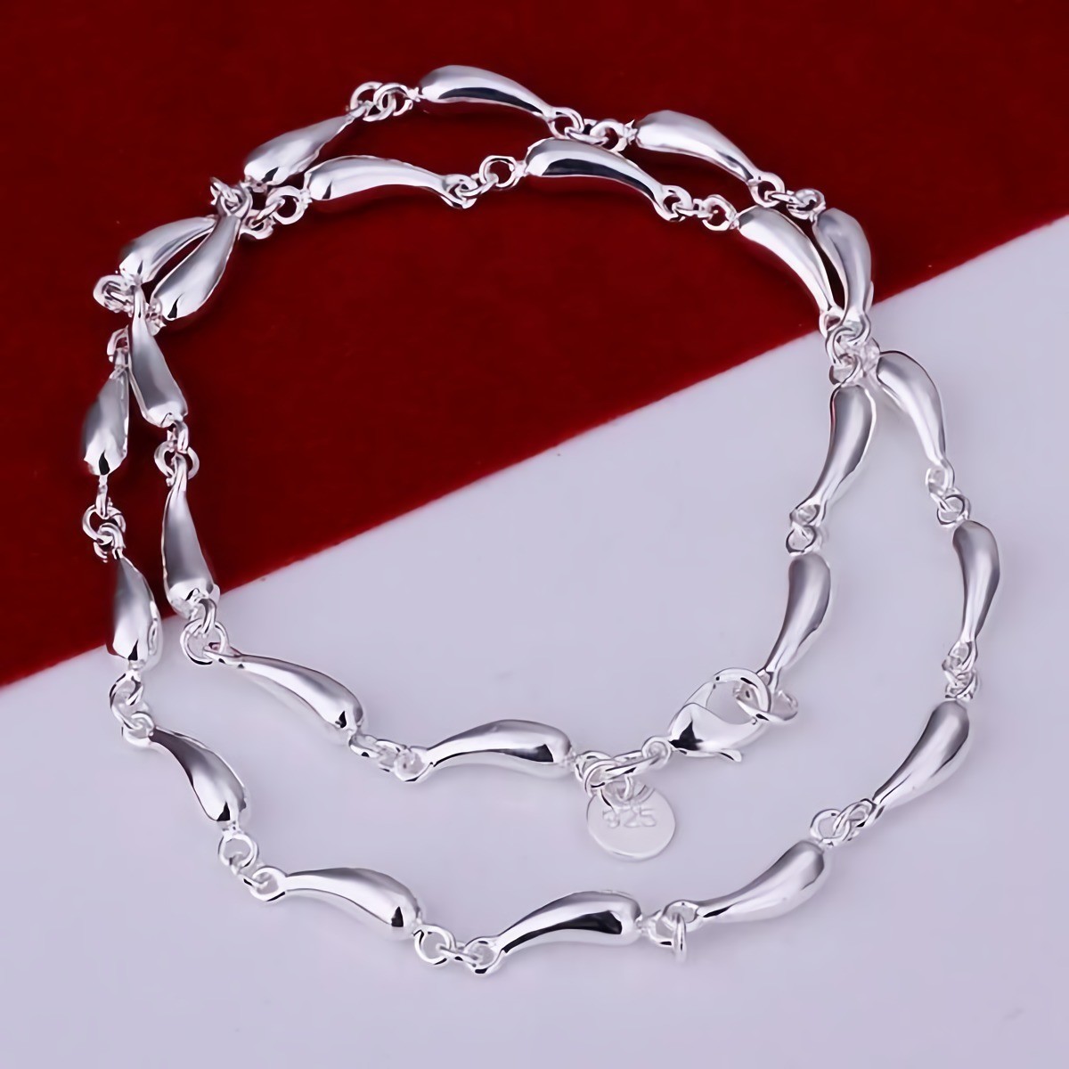Water Drop Necklace Set 925 Sterling Silver Earrings Bracelet Women Jewelry