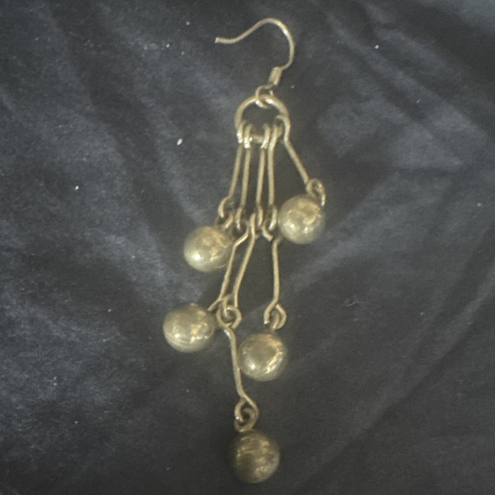 Sterling silver Dangle Drop Chandelier Earrings Ball Drops 15.7g