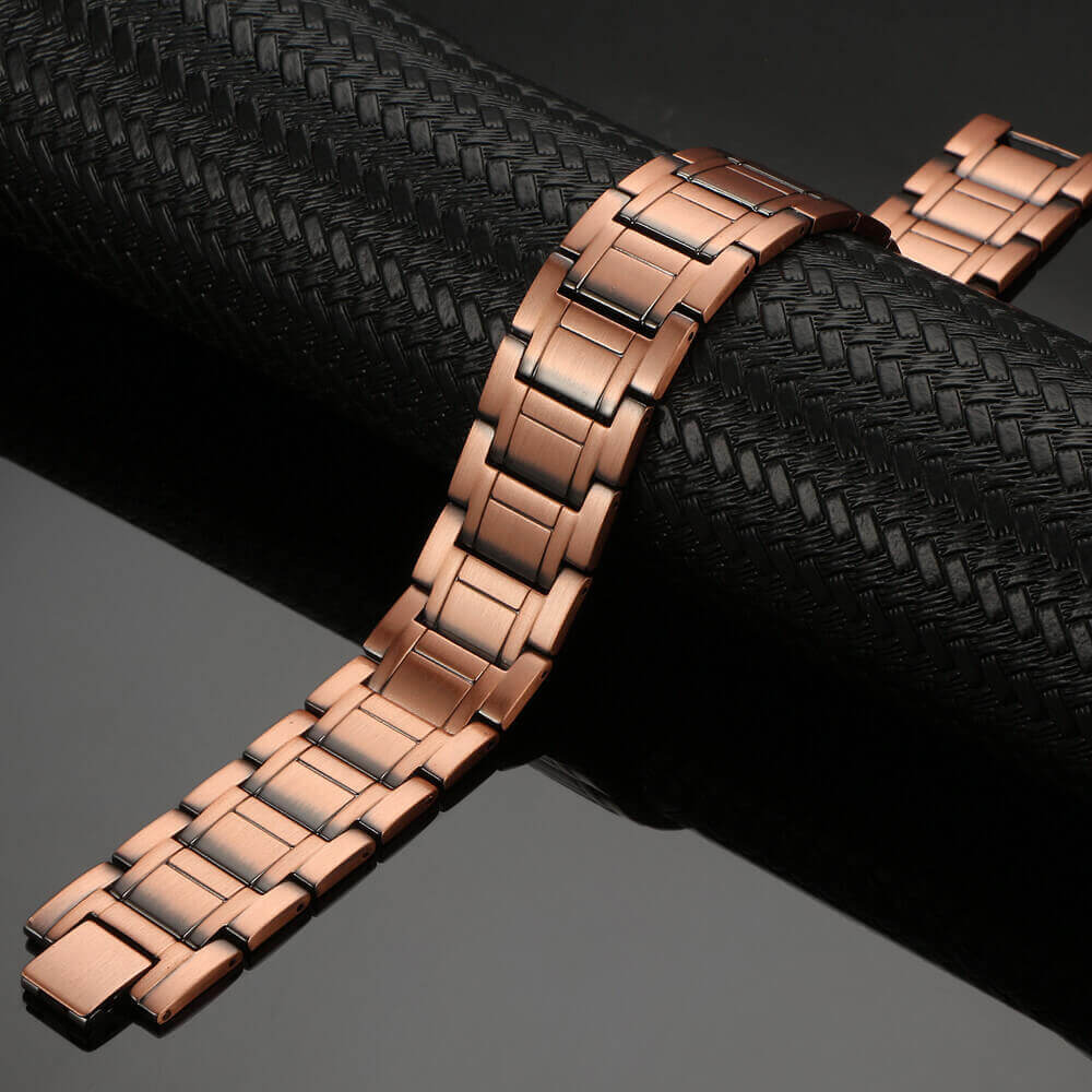Large Copper Magnetic Bracelet 4 Element Men Balance Energy Power Arthritis Pain