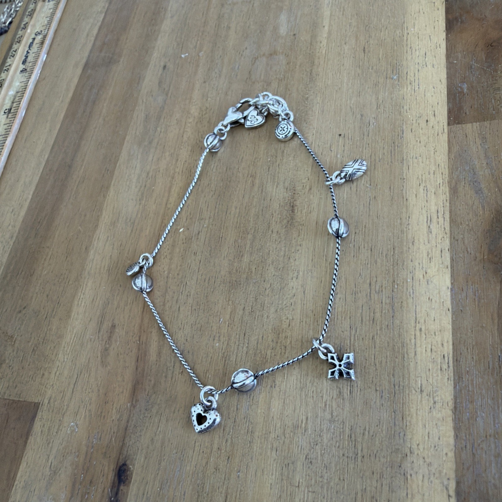 Brighton Tiny Charms Heart Cross Anklet **RETIRED**