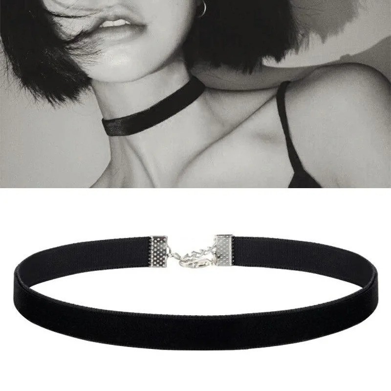 Gothic Black Velvet Choker Necklace Adjustable Women’s Fashion Jewelry Gift