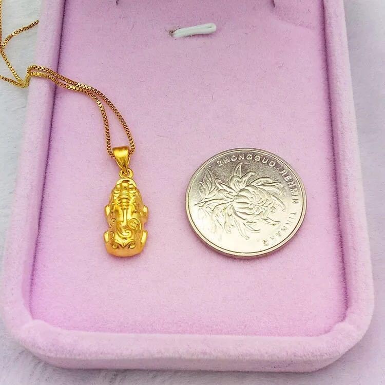22K 23K 24K Thai Baht Yellow Gold Pixiu Necklace Women’s Bracelet Accessories