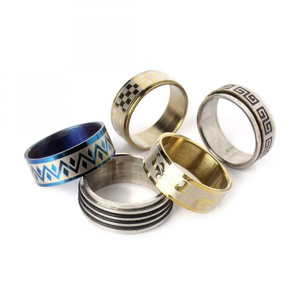 100pcs MIX LOT Stainless Steel rings Wholesale Men Women Fashion Jewelry lot US