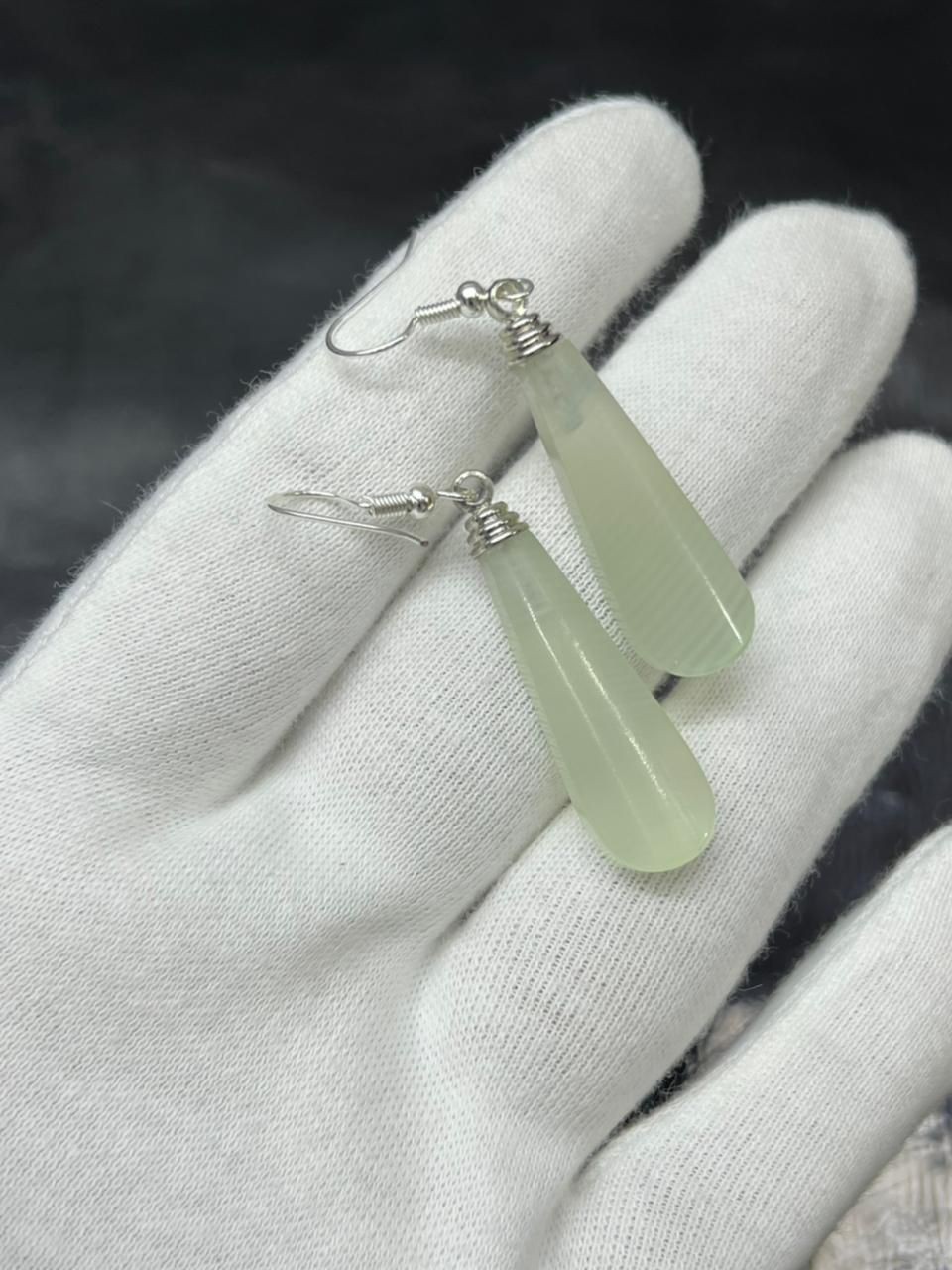 Natural Finger Print Stone Necklace Set 70g High Grade Quality Gemstone Jewelry