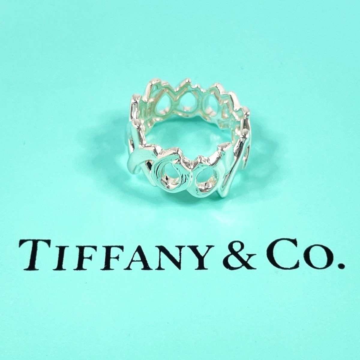 TIFFANY&Co. Ring Love & kiss Paloma Picasso Silver925 US 5(US Size) Women
