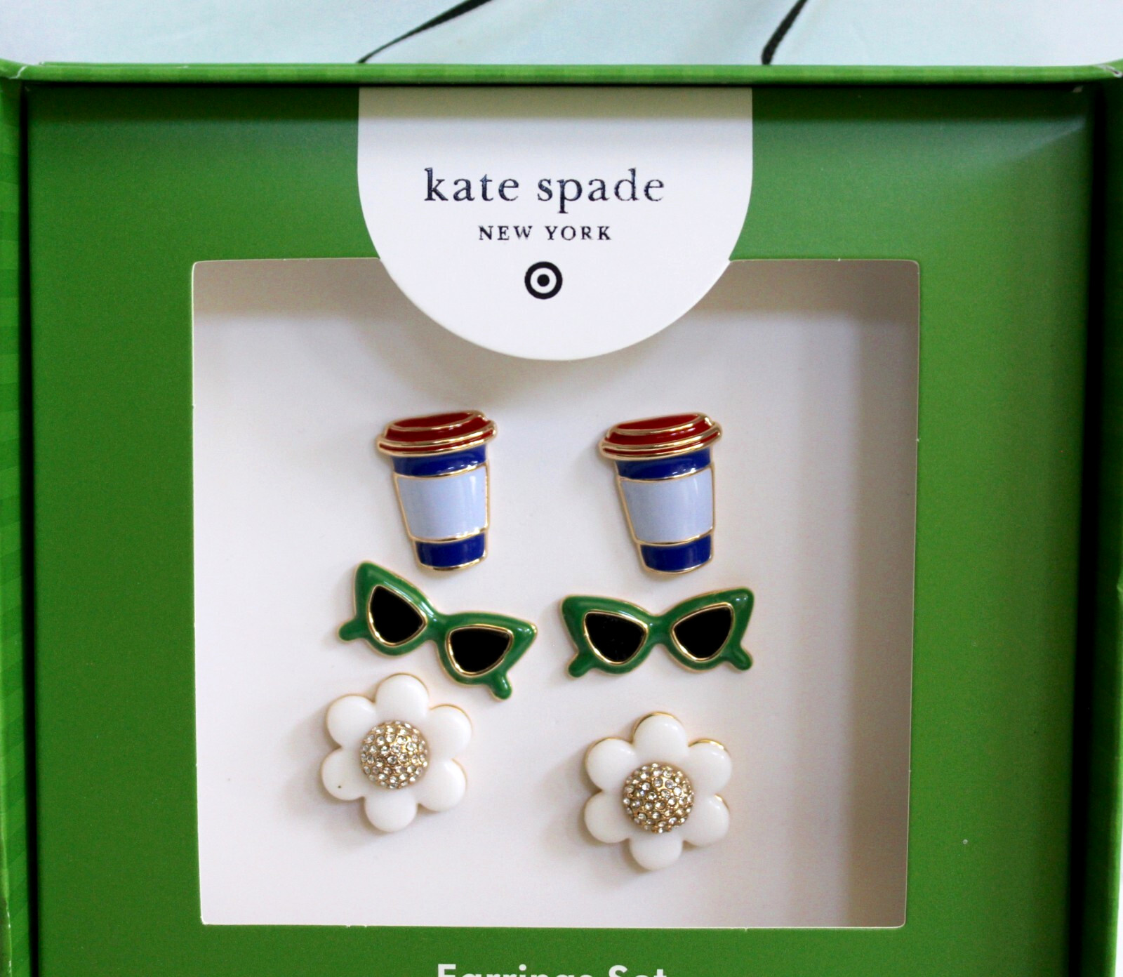 kate spade new york x Target 3-Pair Novelty Stud Earrings Set NEW