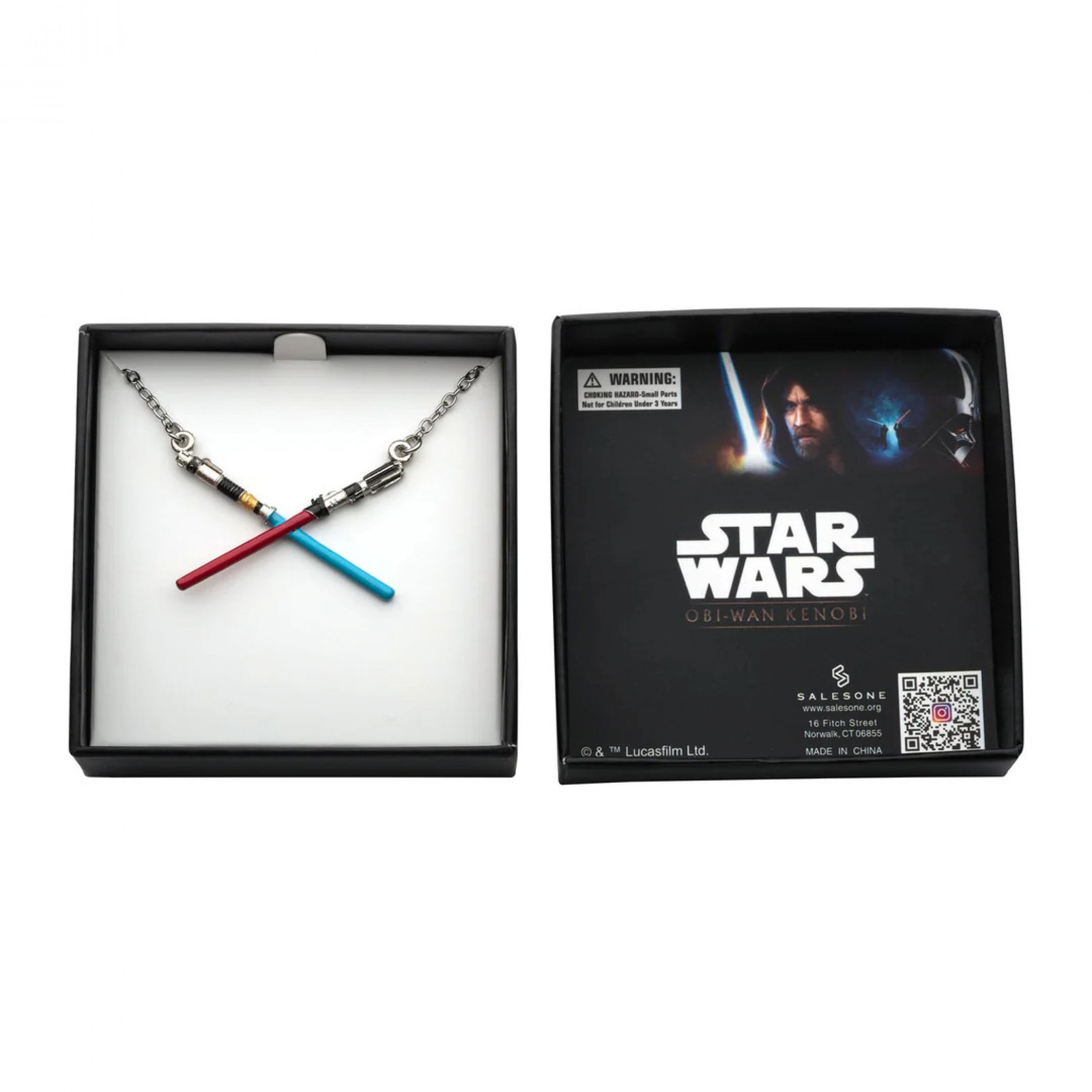 Star Wars Crossed Light Sabers Pendant Necklace Multi-Color