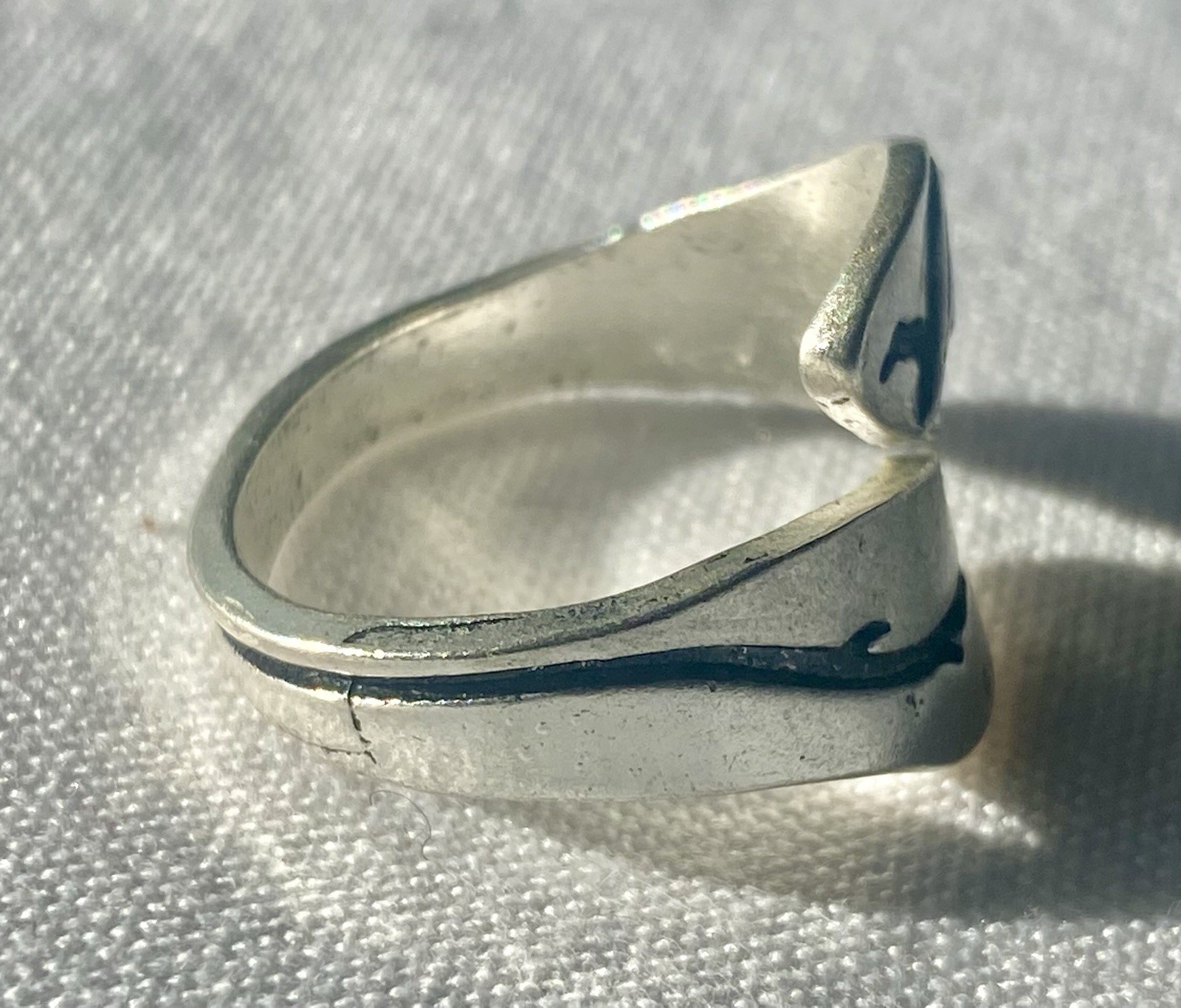Aluminum Enamel Bird On A Branch Women’s Wrap Ring Size 8, 5g