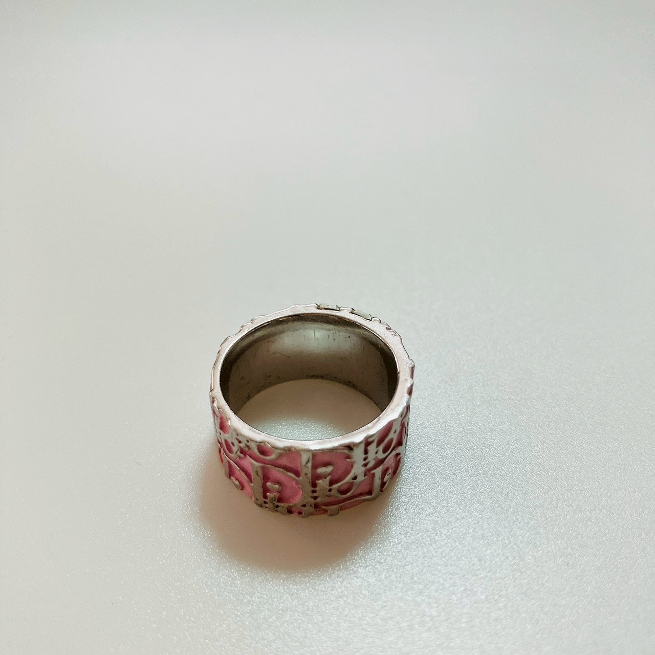 Christian Dior Trotter Pink Silver Ring Japan Import Size 5 US