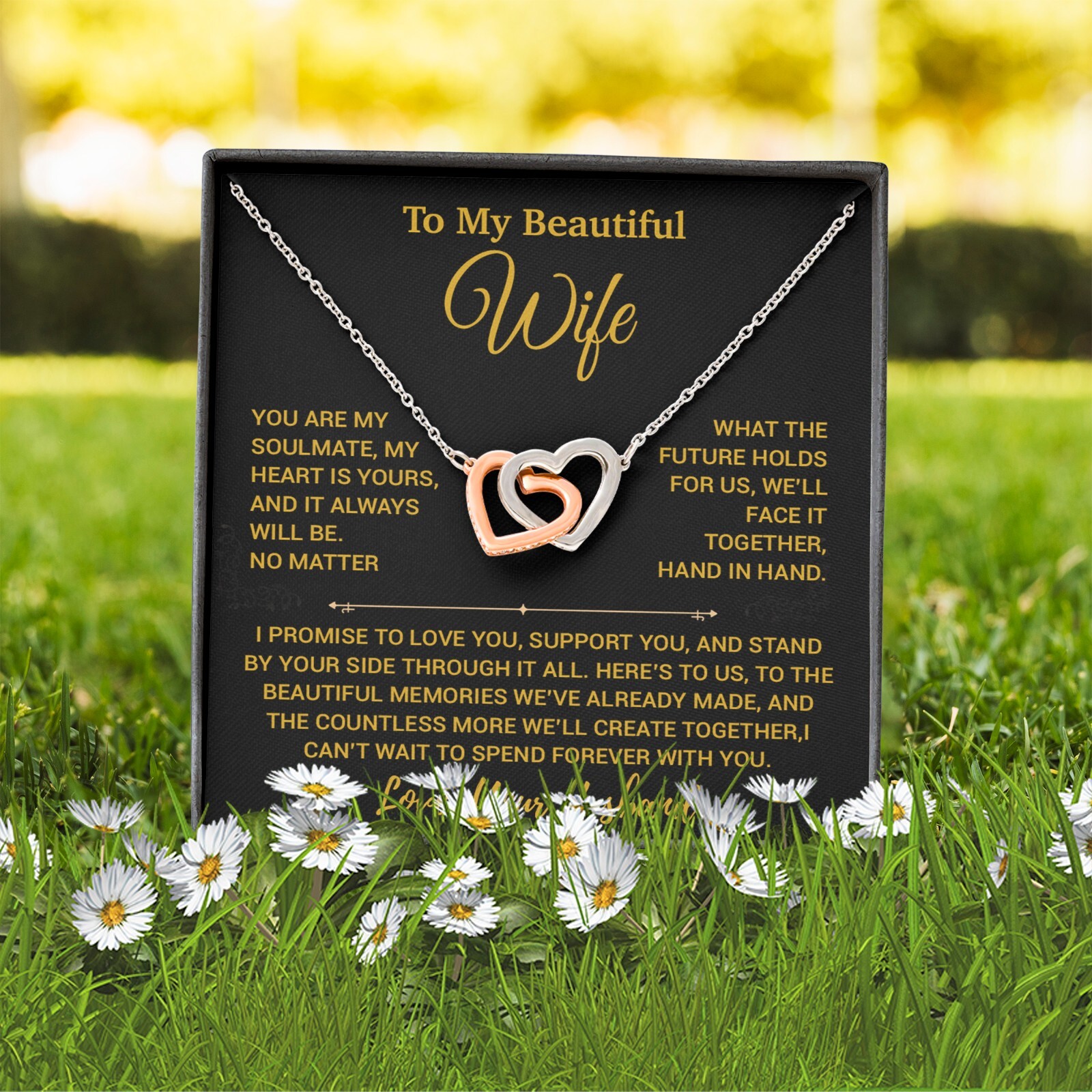 To My Wife Necklace, Vanlentines Gifts For Women, Anniversary Gift For Wife