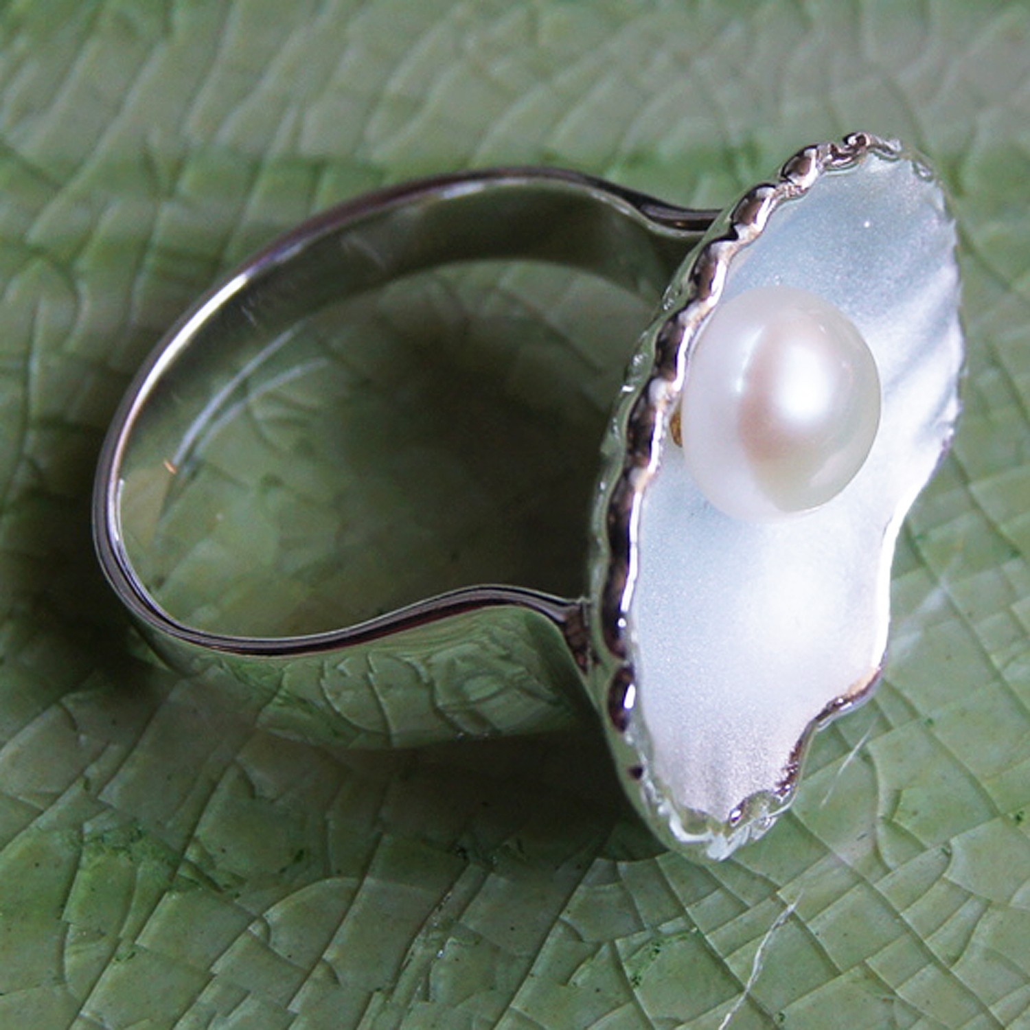 Handmade 925 Sterling Silver Scallop Shell Ring Size 6 L Coastal Ocean Jewelry