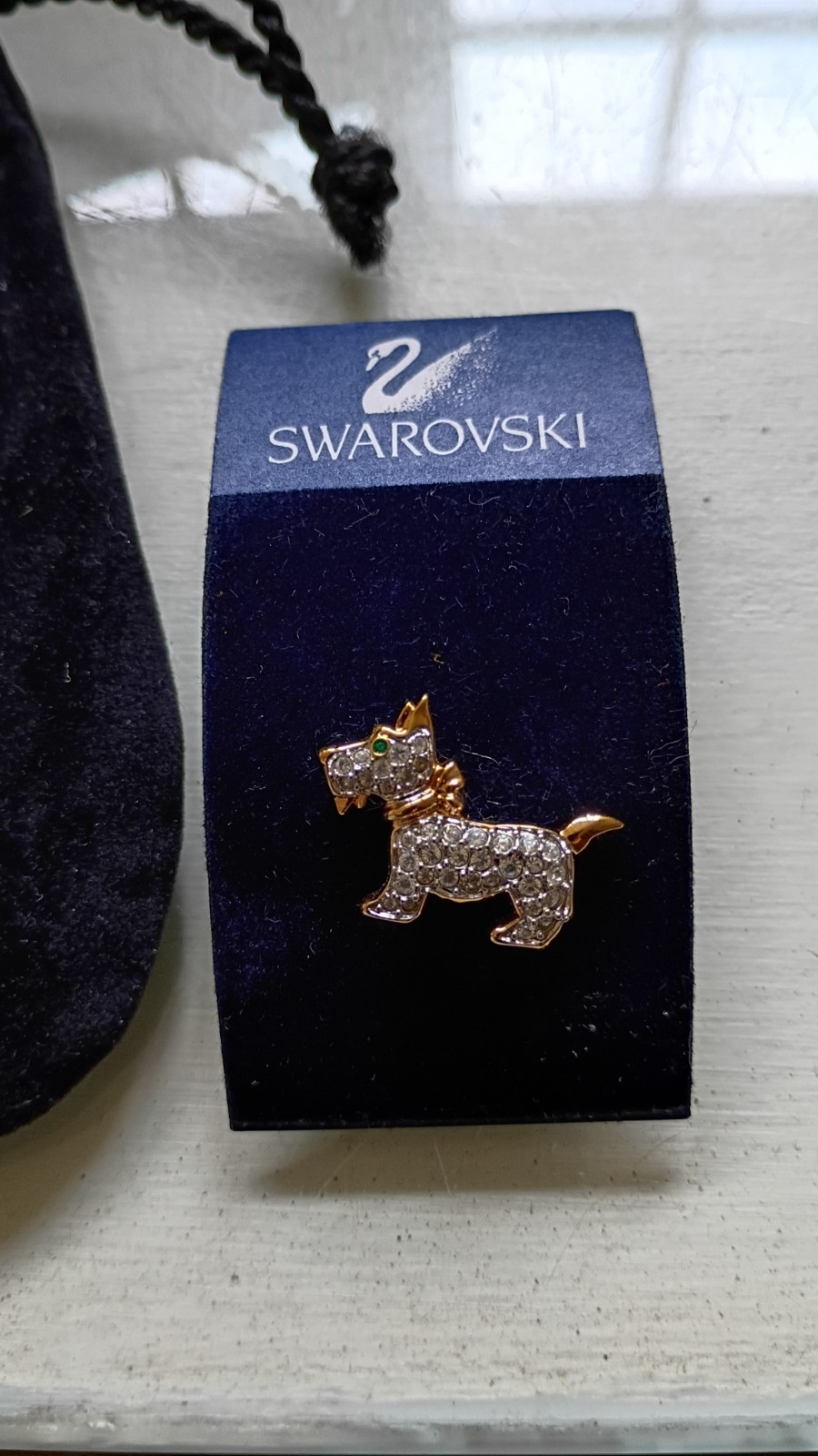 Swarovski Crystal Terrier Dog Pin