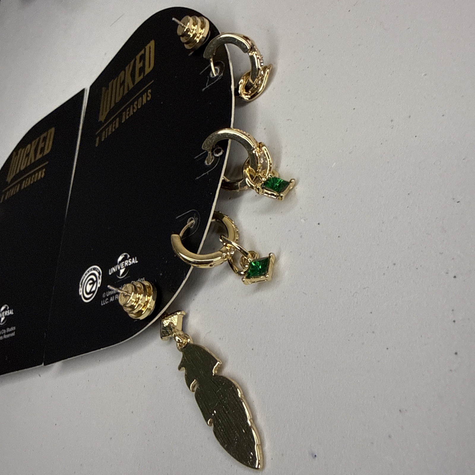 NEW Wicked X 8 Other Reasons Destined To Fly Earring Set 5 Pairs 18k Gold Plate