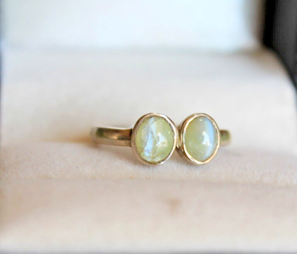 925 Sterling Silver White Rainbow Oval Cut Gemstone valentine’s day Gift Ring