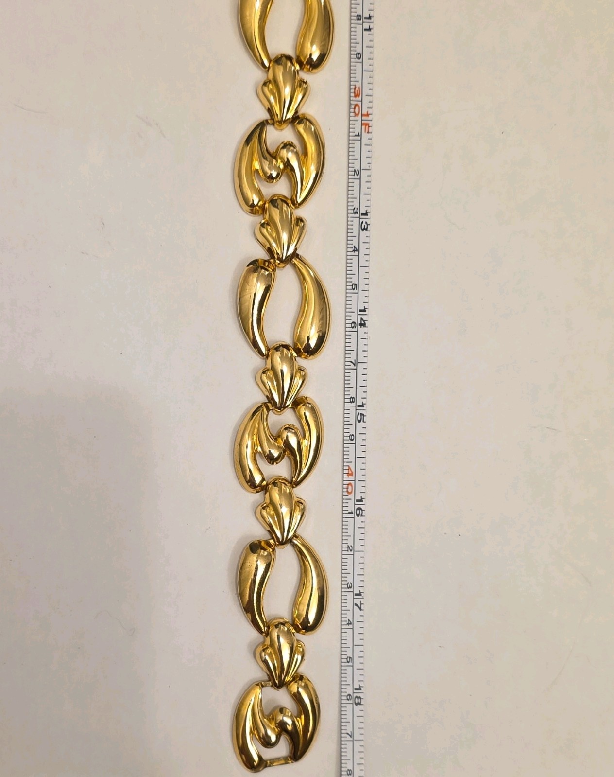 Vintage Demi Parure Chunky Goldtone Shell Shaped Set Nice