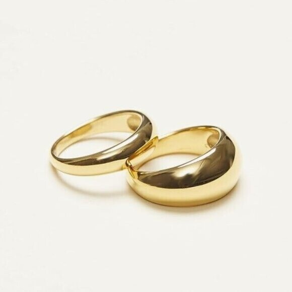 Chunky Gold Dome Ring – Waterproof, Non-Tarnish Statement Ring for Everyday Wear