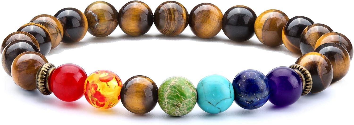 8mm Unisex Chakra Beads Lava Rock Bracelet – A Mindful Gift for All Occasions