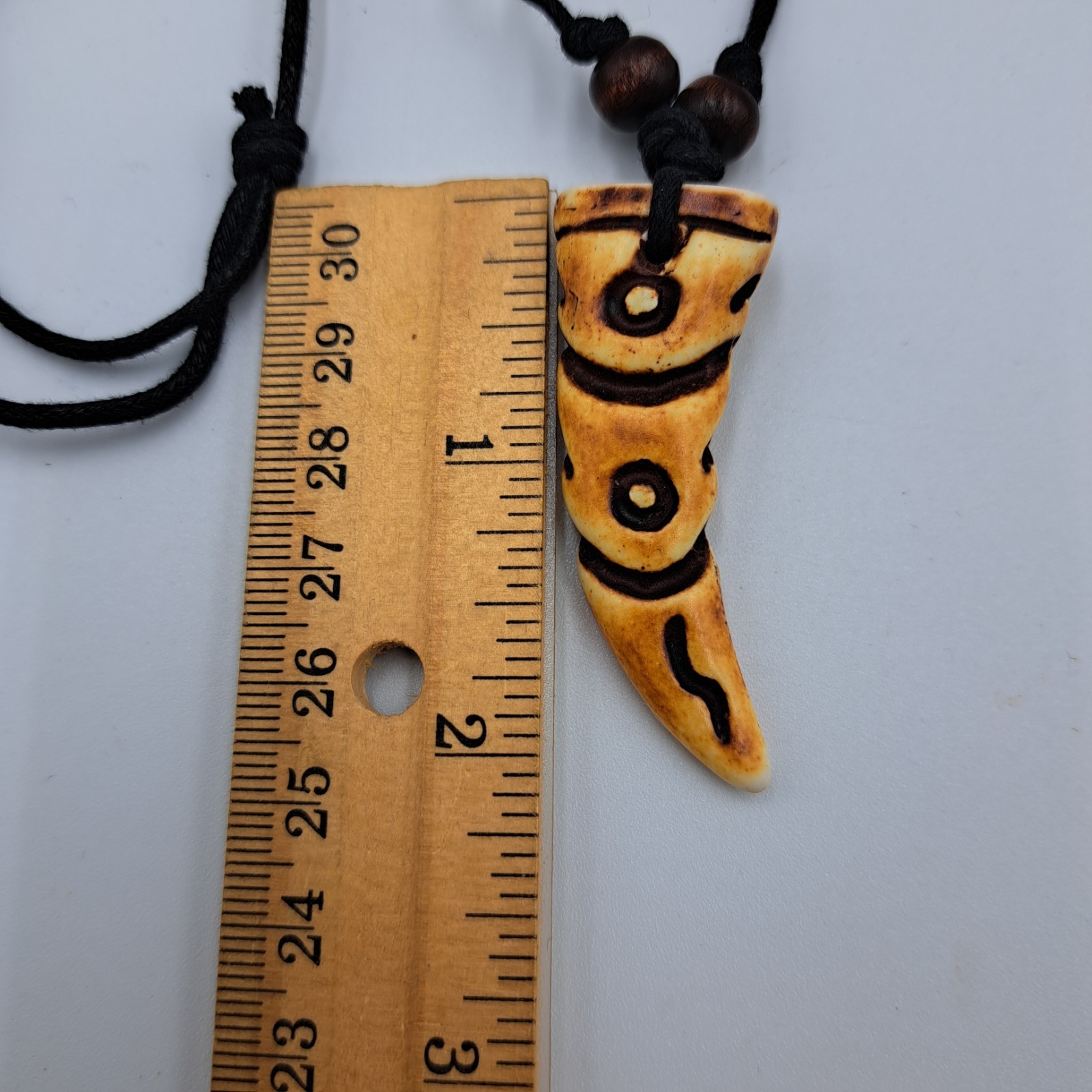 Tribal Claw Resin Necklace Adjustable 16-30 Inches