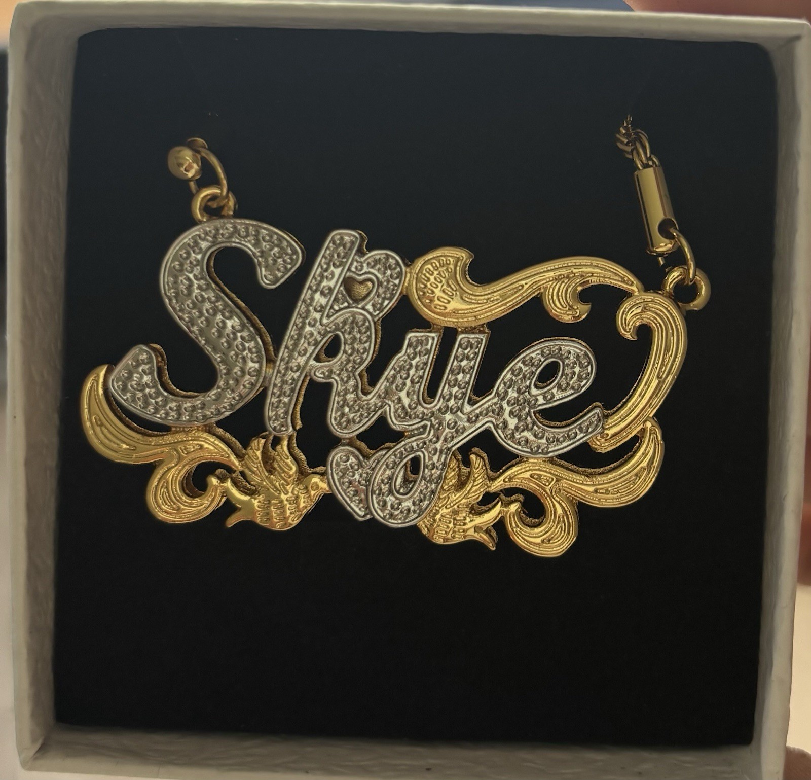 Two Toned Double Plated Name Necklace
