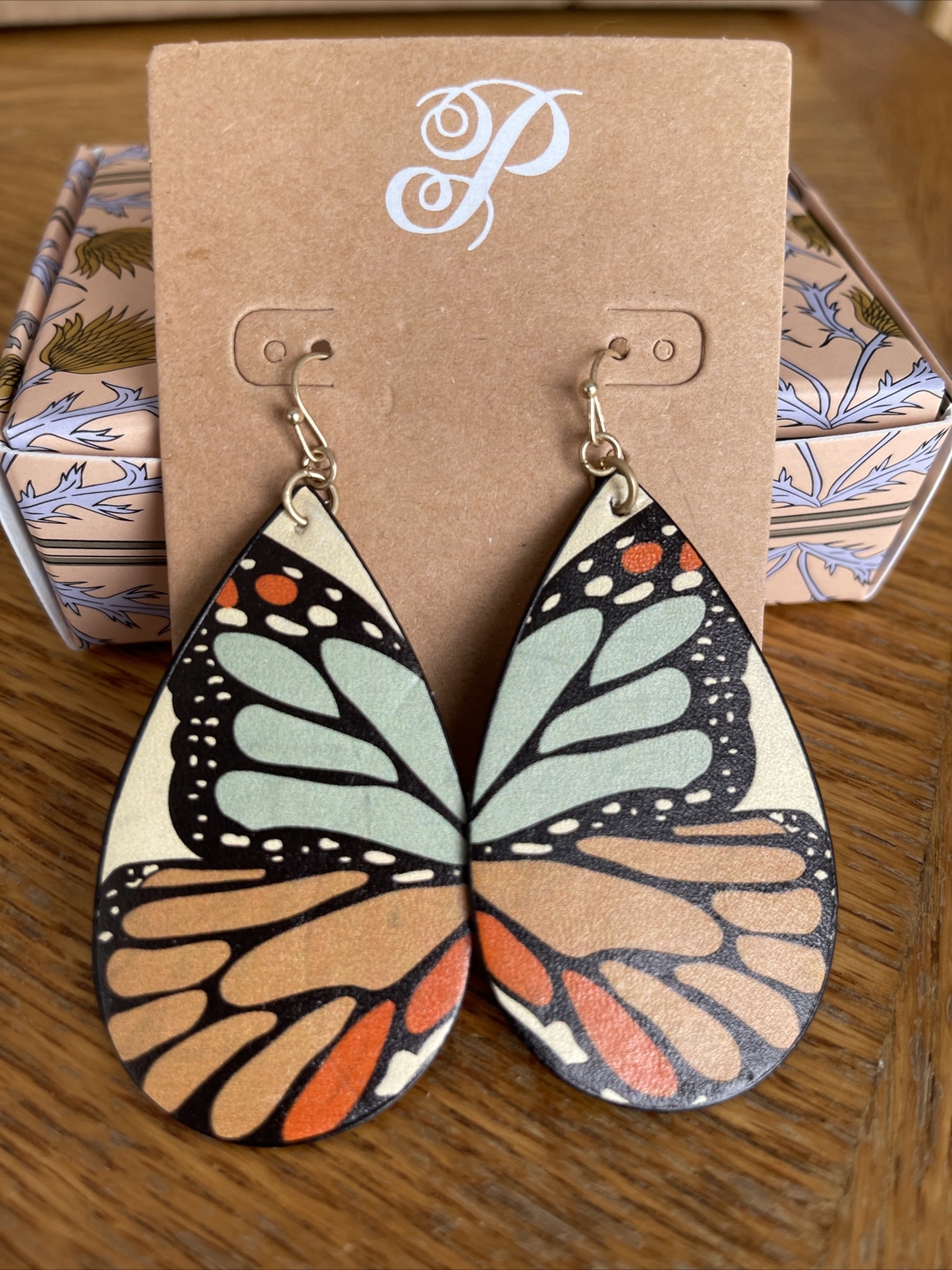 Plunder Design Trendy Fashion Jewelry Leather Butterfly Drop Dangle Earrings