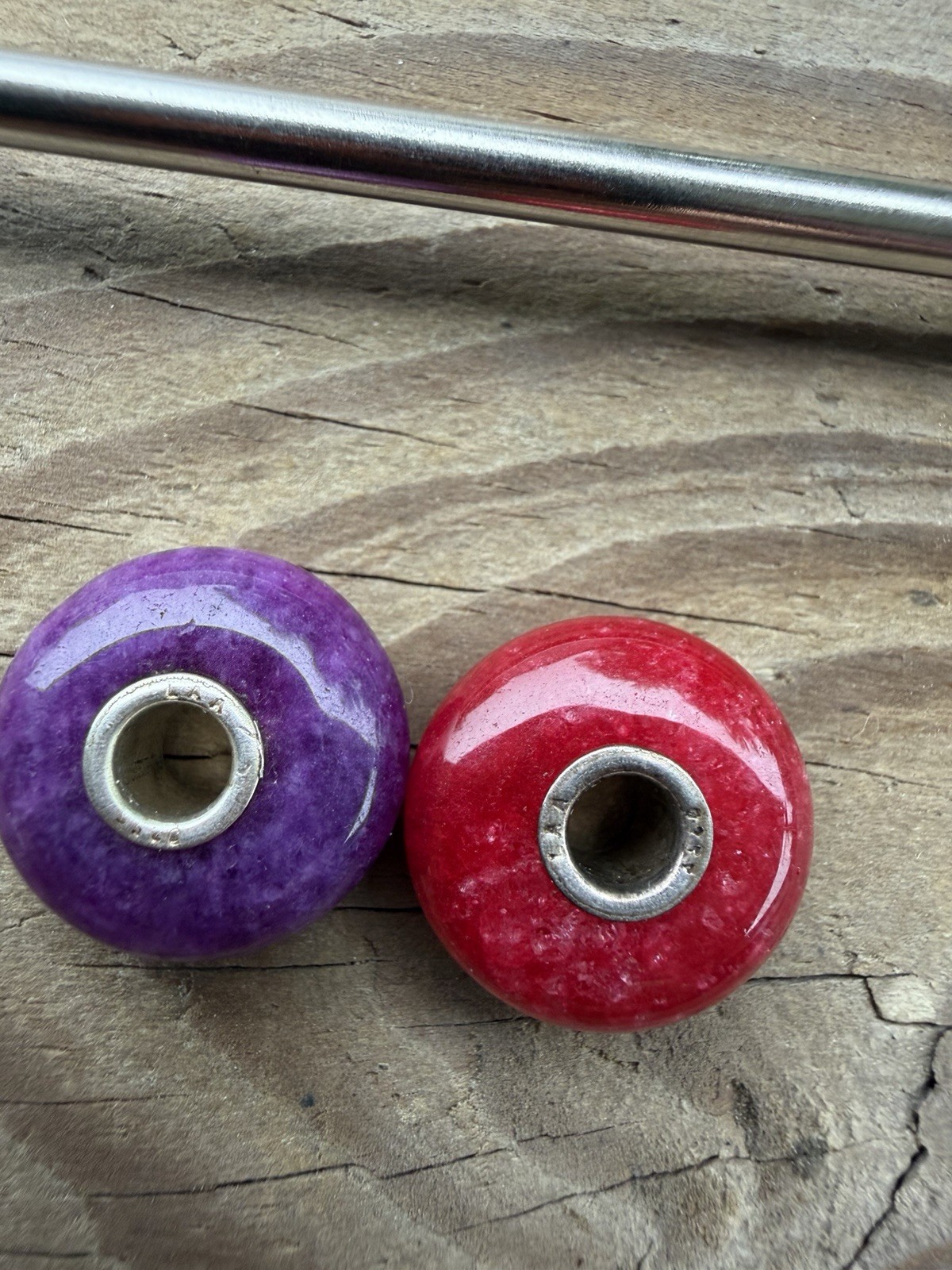 2 TROLLBEADS LE China Jade Beads from 2009 LE Chinese Bracelet Rare HTF