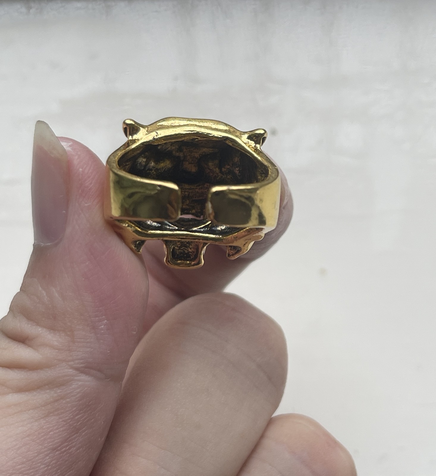 High Detail Brass Tiger Ring Biker Rock Punk Jewelry One Size Fit All