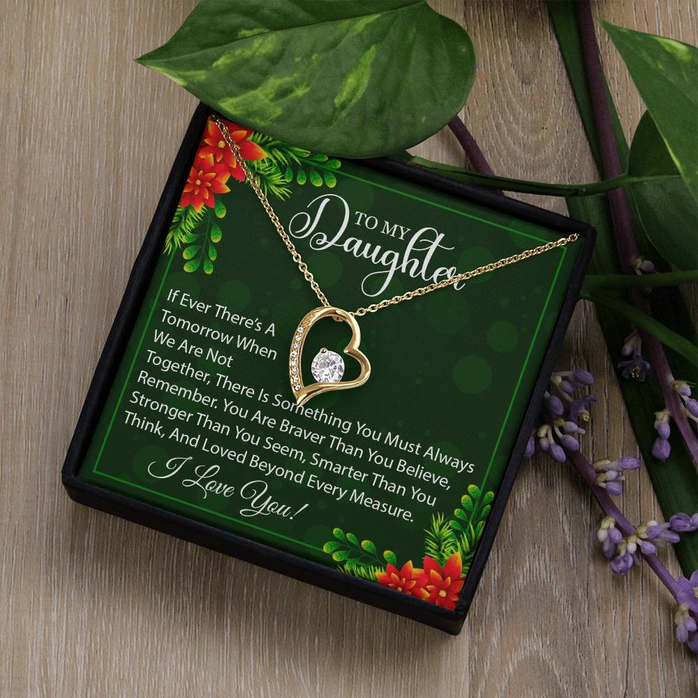 To My Daughter Necklace Father to Daughter Birthday Graduation Gift from Dad Mom