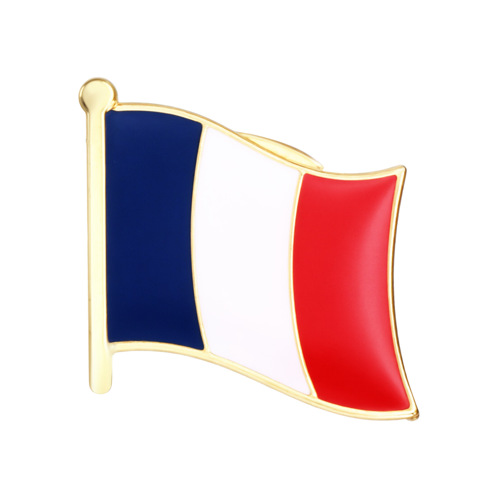 French Flag Pin Men’s Women’s Suit Uniform Lapel Pin Bastille Day Patriotic Pin