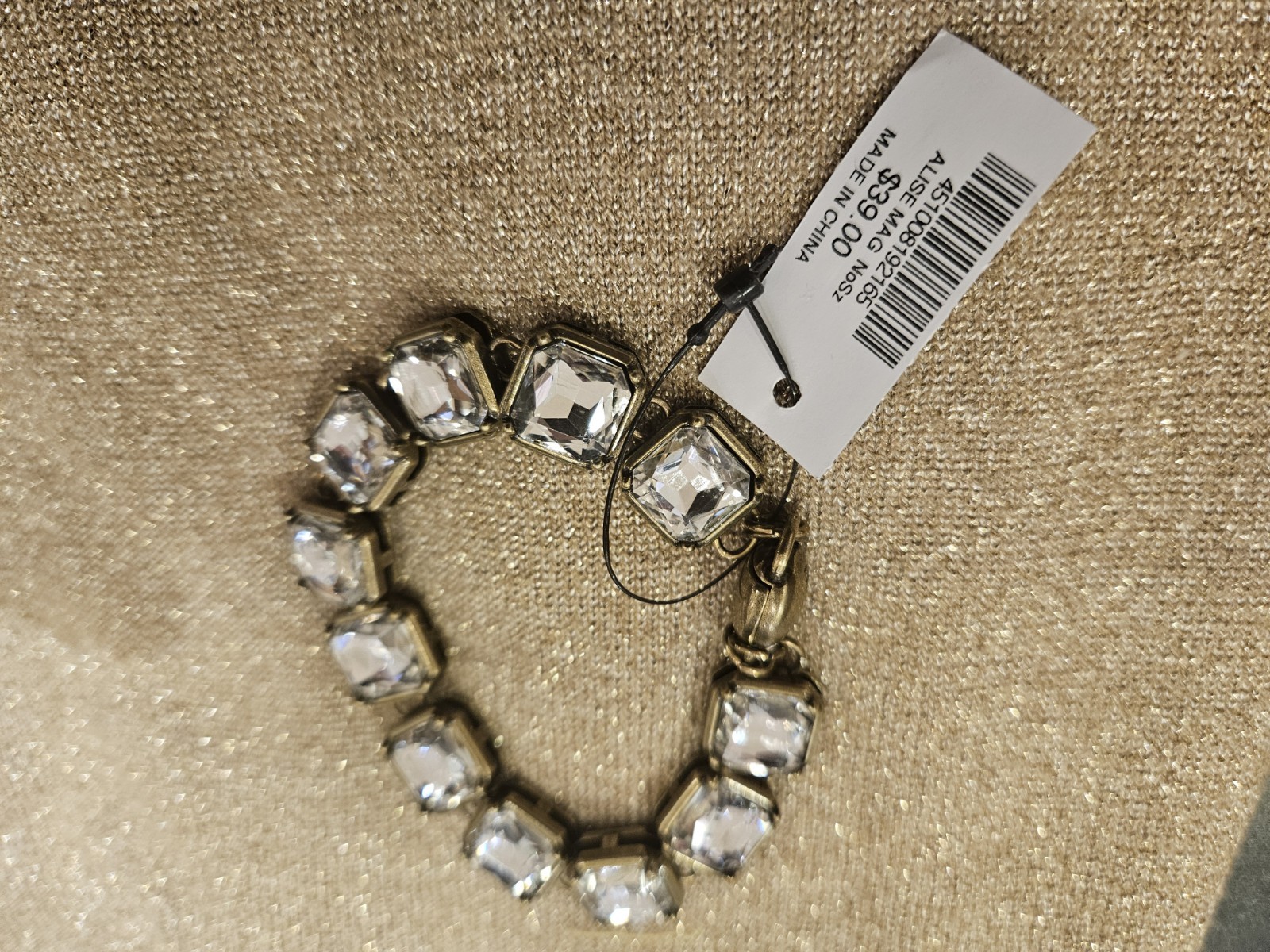 Chico’s Gold & Silver Crystal Magnetic Bracelet NWT $39