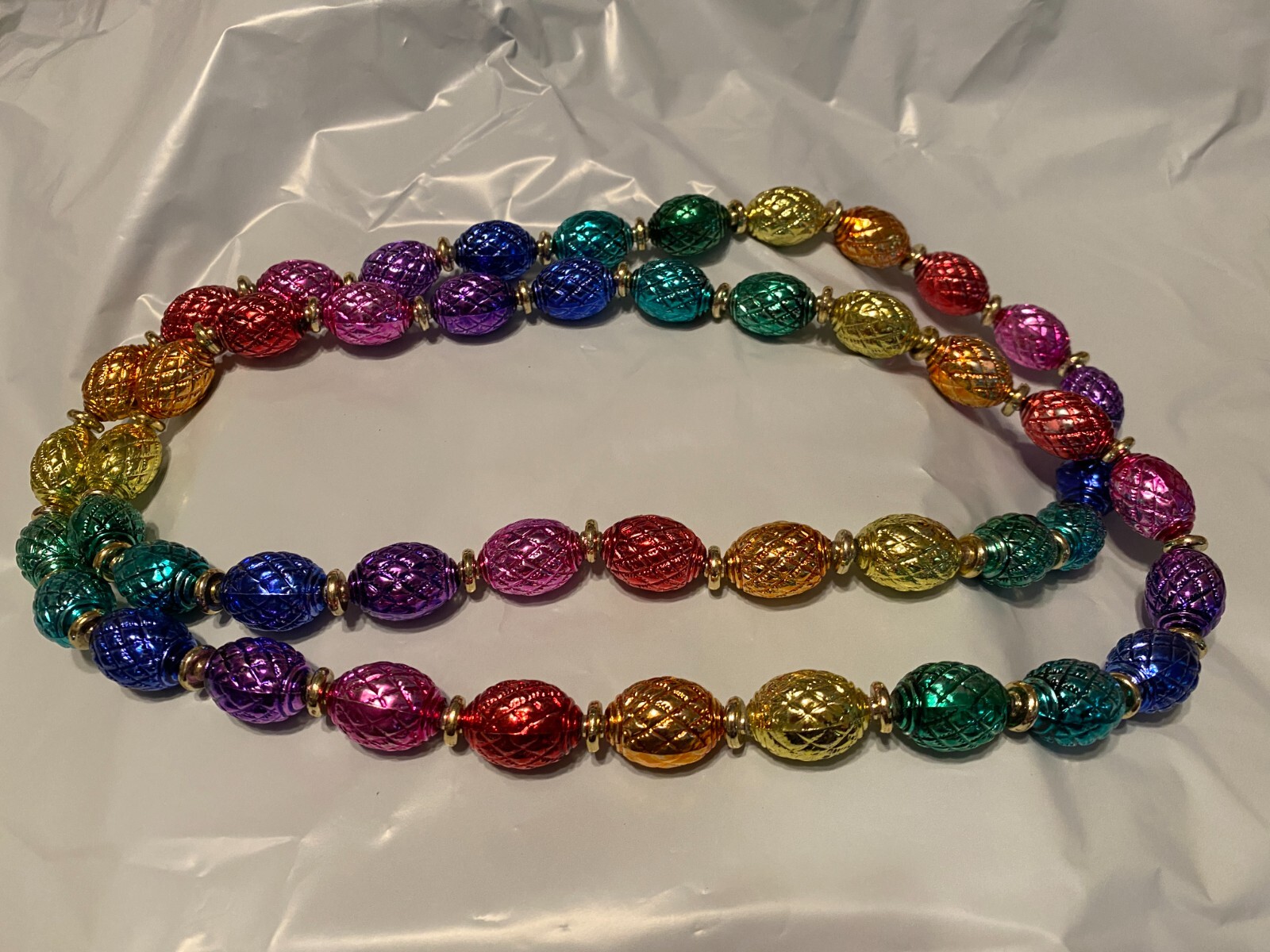 Beaded Necklace about 45 Inches long Pre owned in very good condition.