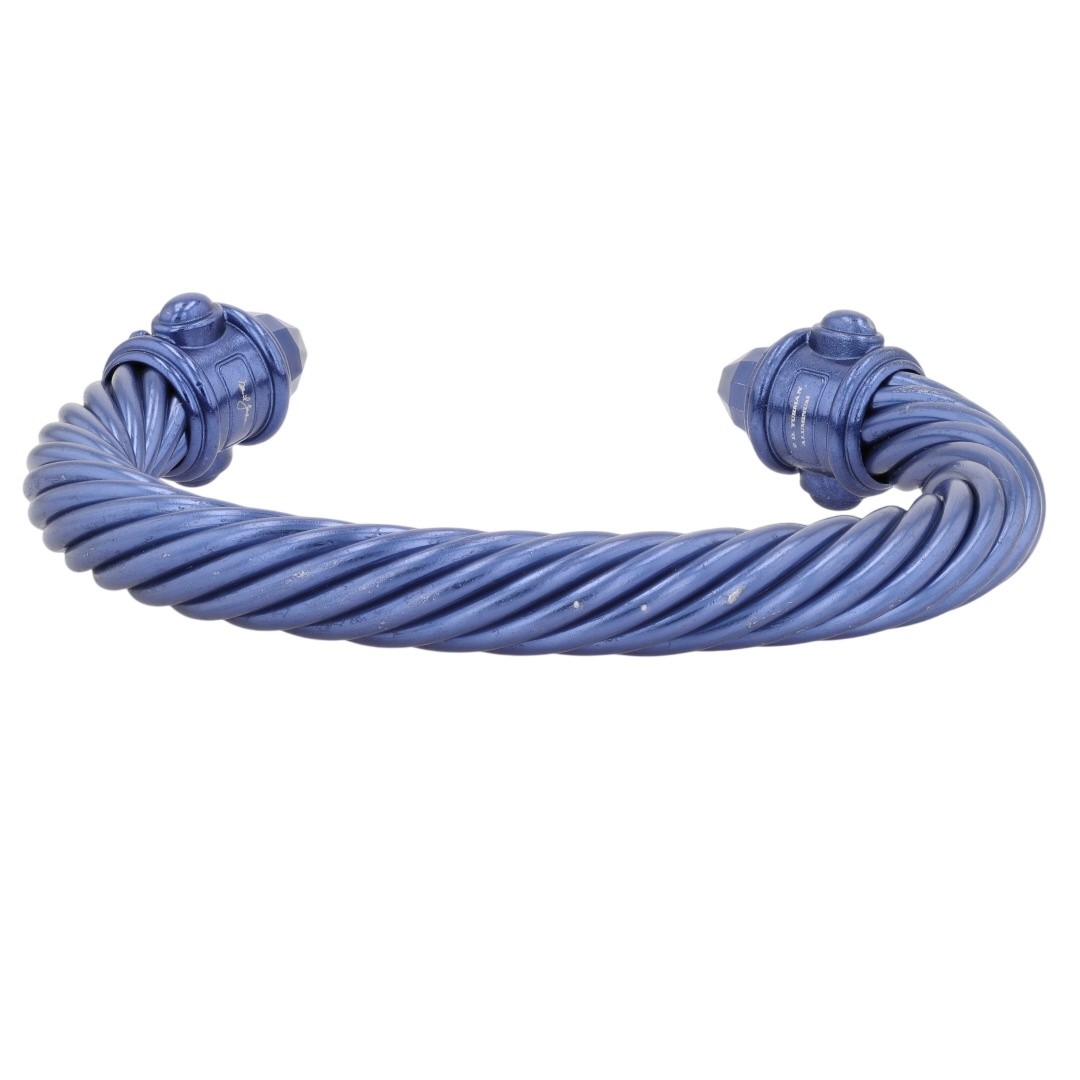 David Yurman Renaisance Navy Blue Cuff 7.25″ Bracelet Aluminum 34.46 Grams