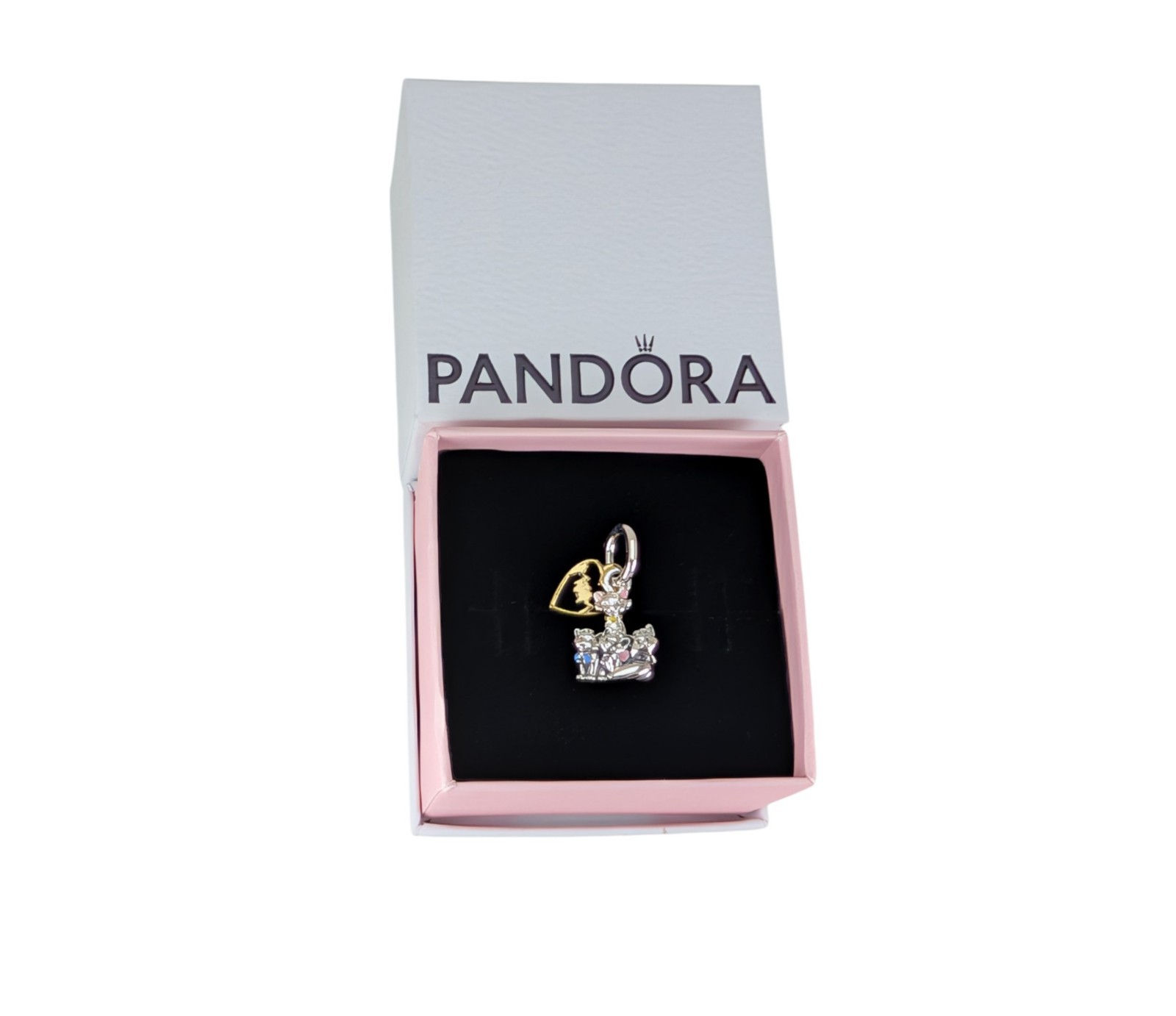 New 100% Auth PANDORA Disney Aristocats Duchess & Kittens Mom Charm 764465C01