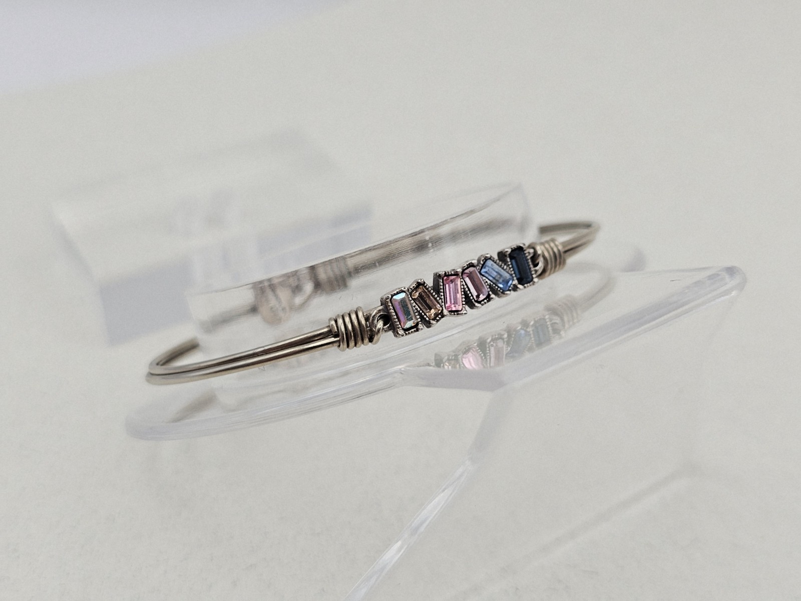 Luca + Danni Mini Hudson Bangle Bracelet Hook Cuff Silvertone Regular 🎉