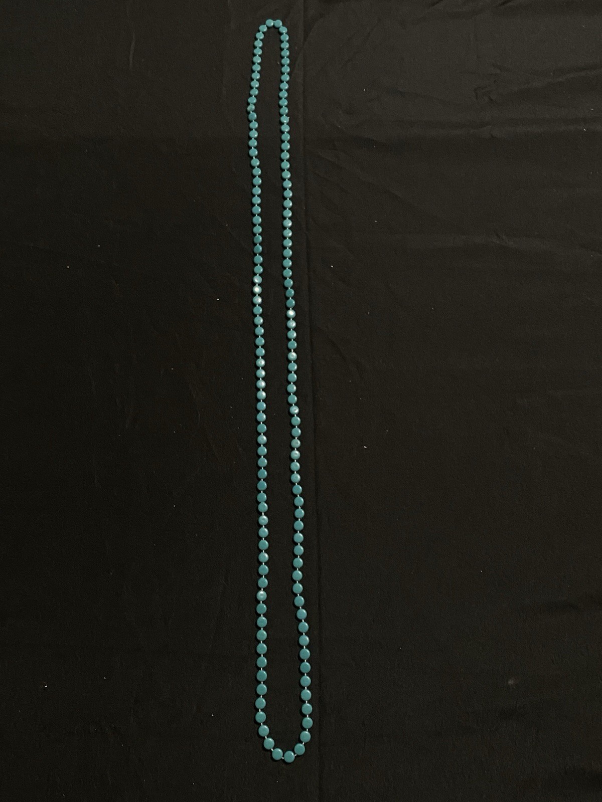 Blue Round Plastic Beaded Strand Necklace, Ball/Bead Chain, No Stone