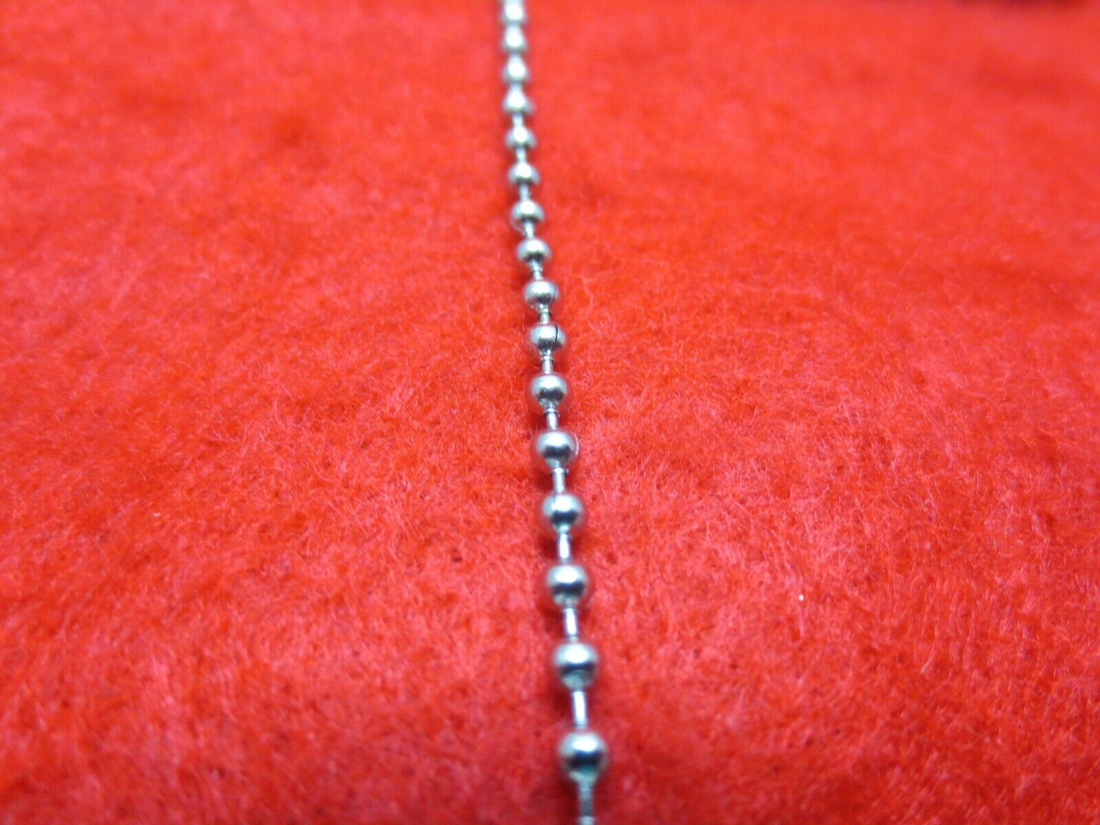 18 inch 2.4mm STAINLESS STEEL SILVER BALL CHAIN WITH A LOBSTER CLAW CLASP