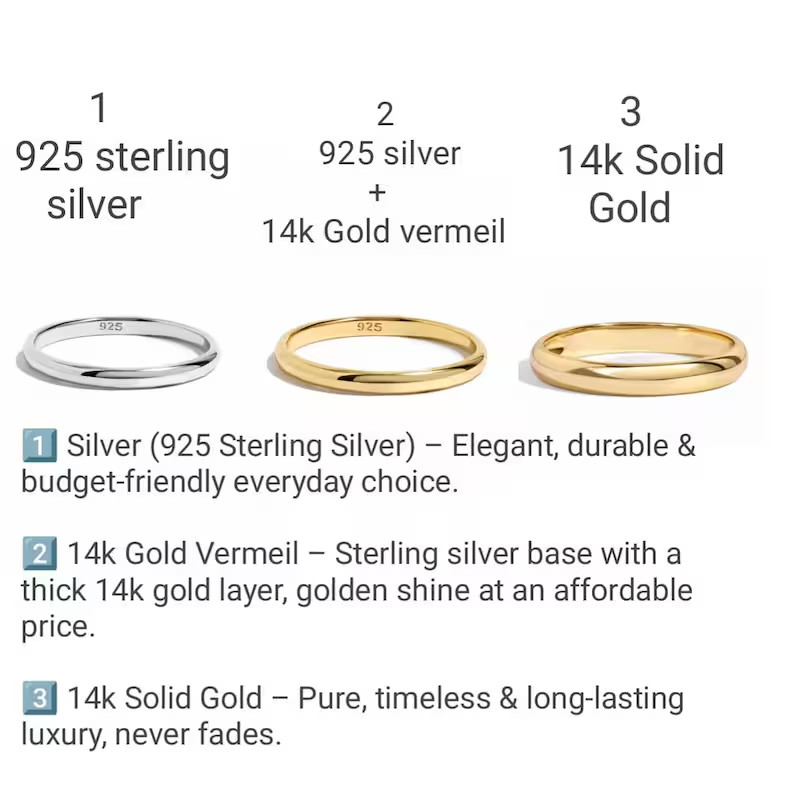 14k Solid Yellow Gold 2mm Wedding Band • Thin Domed Comfort Fit Ring • Gold Ring