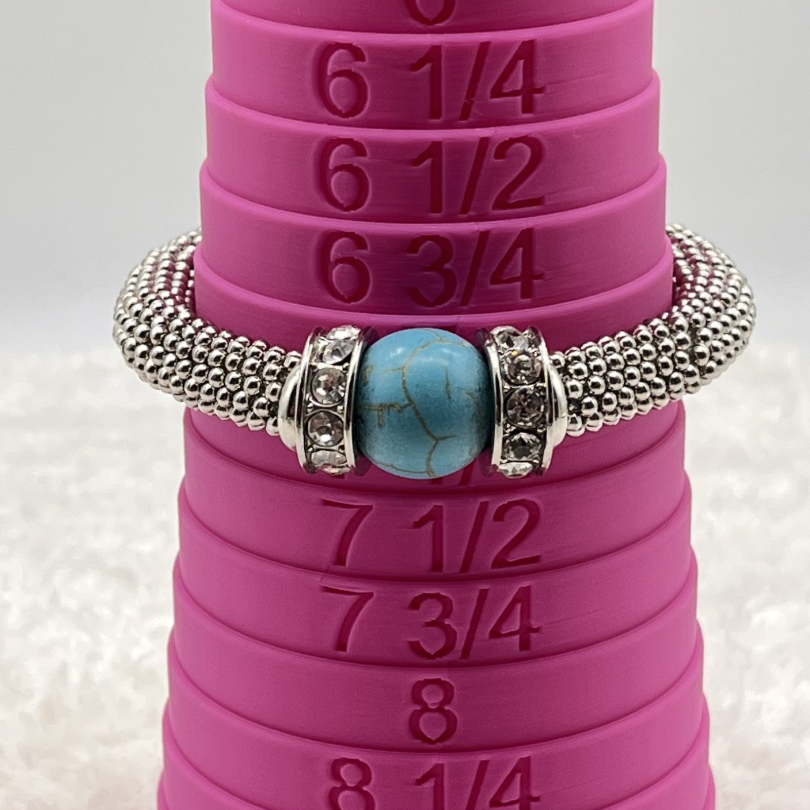 Chunky Southwestern Jewelry Set Necklace Stretch Bracelet Silver Tone Blue Stone