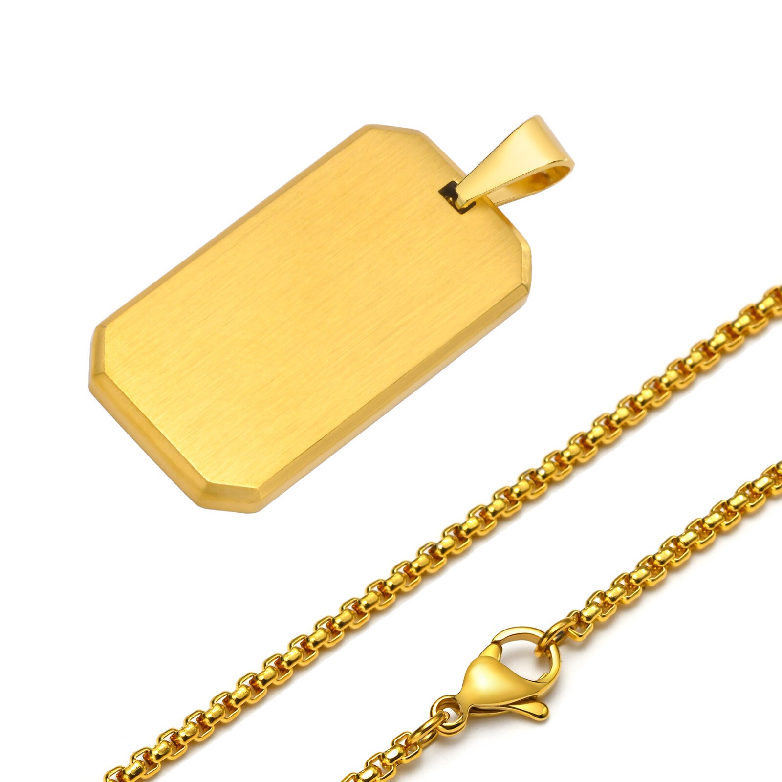 Stainless Steel Brother Dog Tag Necklaces Chain Free Custom Daily Wear Stylish
